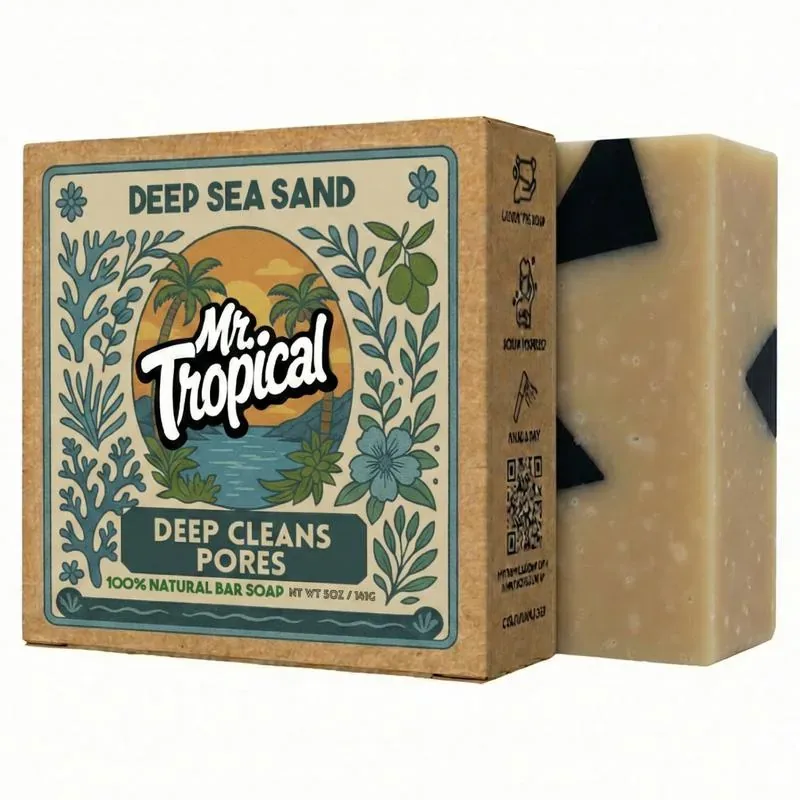 Deep Sea Sand handcrafted bar soap by Mr. Tropical — Musky amber + deep earth