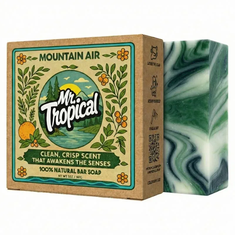 Mountain Air handcrafted bar soap by Mr. Tropical — Fresh linen + aloe calm